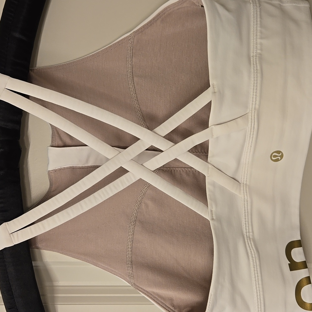 Lululemon Energy Bra High Neck Long Line Zip Special Edition - White - Picture 4 of 11